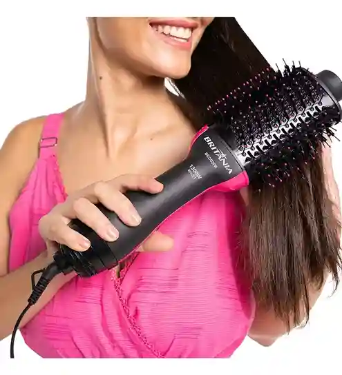Britânia Escova Secadora Bec02pr 4 Em 1 1300w Cor Preto e Rosa