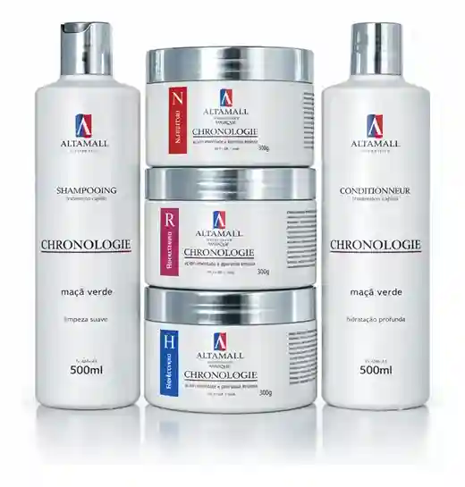 Kit 5 Cronograma Capilar Manutenção Completa Profissional