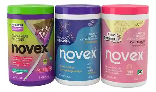 Kit Novex Cronograma Capilar 3 Cremes 1kg Cada